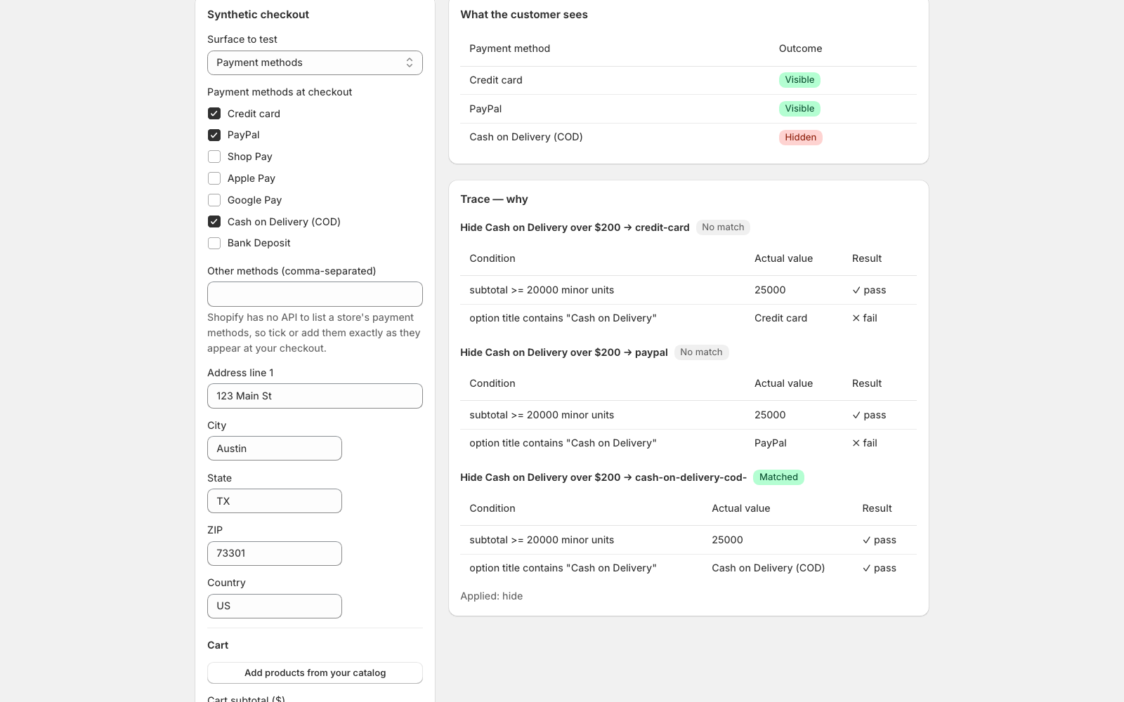 Drydock simulator: The right payment methods for the right customers